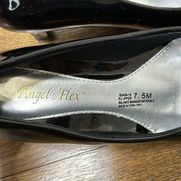 Angel Flex Black Patent Leather Heels - Size 7.5 - Picture 8 of 9